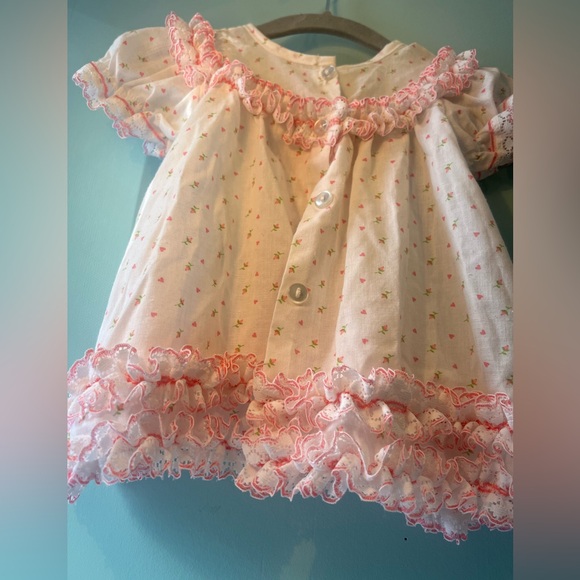 Vintage Cindy Sue Ruffle Dress with Matching Bloomers size 12mos - Picture 6 of 11